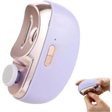 Electric Nail Clippers USB Rechargeable with LED Light, Safety Lock, 360 Precision Grinding, Purple