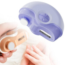 Electric Nail Clippers for Seniors with Dual Speed, Quiet Operation, LED Light, Rechargeable Purple