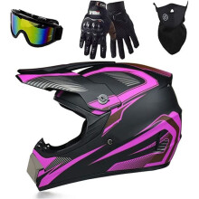Integraal motorcrosshelm, paars, volwassenen, lichtgewicht MTB-veiligheidshelm met ventilatie