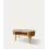 Oval Open Slatted Wood Coffee Table with Storage 3