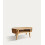 Oval Open Slatted Wood Coffee Table with Storage 4