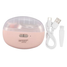 (Roseate) (White) Portable Quiet 2-Speed Electric Nail Clipper Roseate