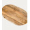 Oval Open Slatted Wood Coffee Table with Storage 5