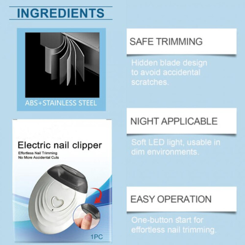Electric Nail Clipper Trimmer Rechargeable 2