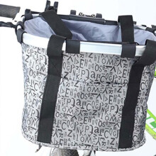 Waterproof Textile Bike Basket for Folding Bicycles, Durable Front Handlebar Storage Bag for Daily Commutes