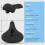 Extra Large Memory Foam Bike Saddle with Ergonomic Comfort, Breathable Padding, Black 2