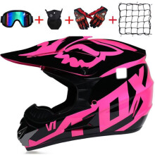 Youth And Adult Motocross Helmet for Off-Road Riding, Full Face Protective Helmet for Dirt Bike, Black, Lightweight and