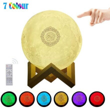 Tragbare Bluetooth-LED-Lampe mit Koran-Touch-Funktion, islamischer Lautsprecher für Muslime, Nachttischlampe mit sanftem Licht