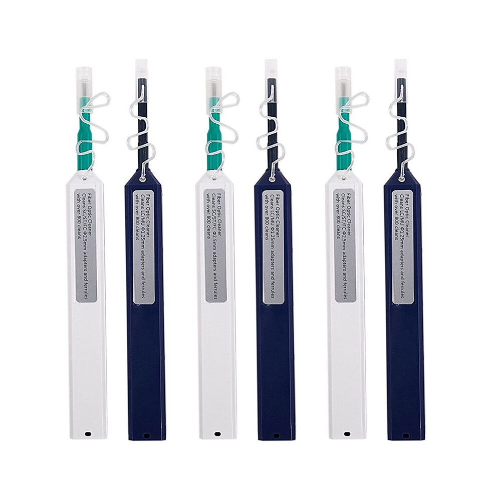6Pcs Ftth Optical Fiber Pen Cleaner Tool Cleaning 2.5Mm Lc Mu 1.25Mm Sc Fc St Connector Fiber Optic Cleaning Tools 4711319756071