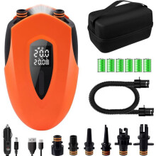 Elektrická pumpa na paddleboard 12000mAh, elektrická vzduchová pumpa s batériou, dvojstupňové nafukovanie a automatické vypnutie