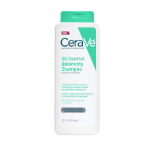 CeraVe Oil Control Balancing Shampoo, Clarifying Shampoo With Ceramides & Hyaluronic Acid, Removes Oil and Leaves Hair Feeling Hydrated, 12 oz