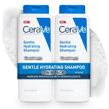 CeraVe Gentle Hydrating Shampoo, With Ceramides, Niacinamide & Hyaluronic Acid For Soft, Color Safe Shampoo, For All Hair Types, 12 Oz (Pack of 2)