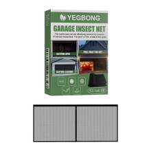 Magnetisch gaasnet voor garagedeuren met klittenbandsluiting, draagbaar en oprolbaar muggennet.