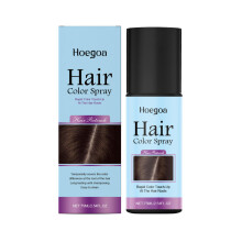 Wegwerp haarkleurspray 75 ml, direct tijdelijke dekking van de uitgroei voor dagelijkse styling, donkerbruin