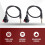 2PCS Panel D-Type Cable de Jack Estéreo Dual-Channel 6.35MM Hembra A 6.35MM Macho Cable de Placa de Pared 3