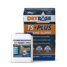 Drybase TS-Plus Tanking Slurry 20kg & 5-Bar Waterpoofer 4 Litres