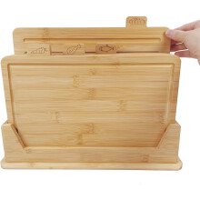 Bamboo Chopping Board Set of 4, for Bread, Fish, Meat and Vegetables