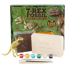 2 in 1 T-Rex Dinosaur Digging Fossil Excavation Kit Modelling Dough Set Toy