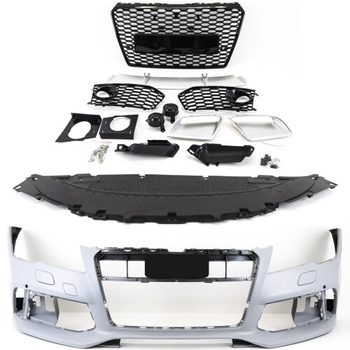 Audi A7 S7 2010-2014 Front Bumper Bodykit With Grilles RS7 Style Conversion Primed