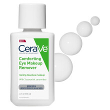 CeraVe Eye Makeup Remover with Hyaluronic Acid and Ceramides, Waterproof, Non-Comedogenic,Fragrance Free, Non-Greasy &Ophthalmologist Tested, 4 Ounces