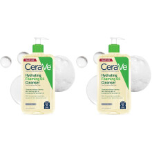 CeraVe Hydrating Foaming Oil Cleanser,Moisturizing Oil Cleanser for Face & Body,Squalane-Oil + Hyaluronic Acid + Ceramides, 19 FL Oz,(Pack of 2)