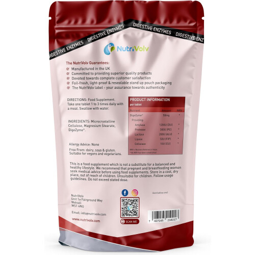 NutriVolv Digestive Enzyme Complex (120 Tablets) 1