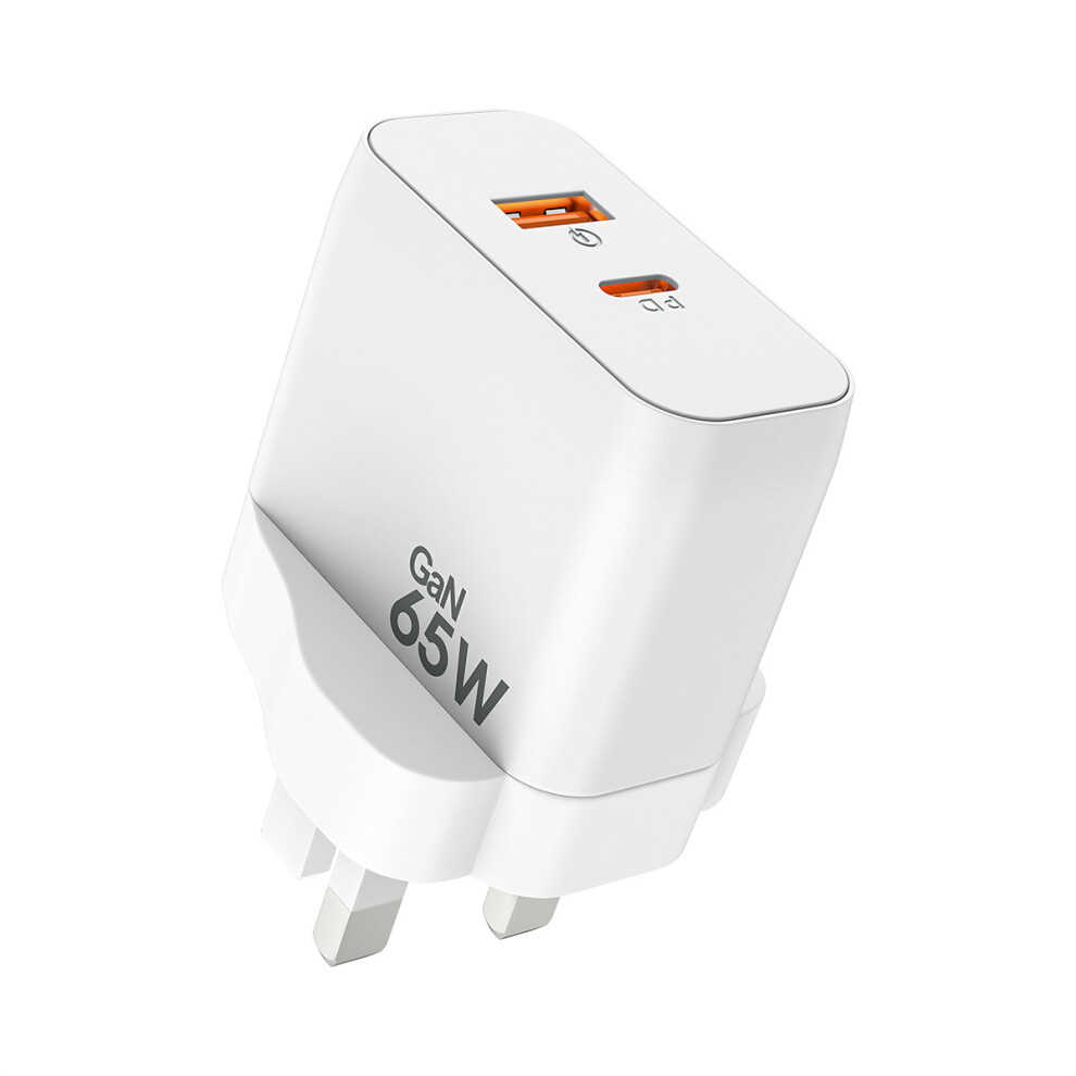 65W Gan Ultra-Fast Dual-Port Wall Charger For Laptops 6976544701304
