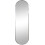 Silver Oval Pill Aluminium Wall Mirror 101x31x2Cm 2