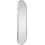 Silver Oval Pill Aluminium Wall Mirror 101x31x2Cm 3