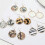 RSAMD gold-plated cheetah abalone earrings brown 2