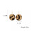 RSAMD gold-plated cheetah abalone earrings brown 3