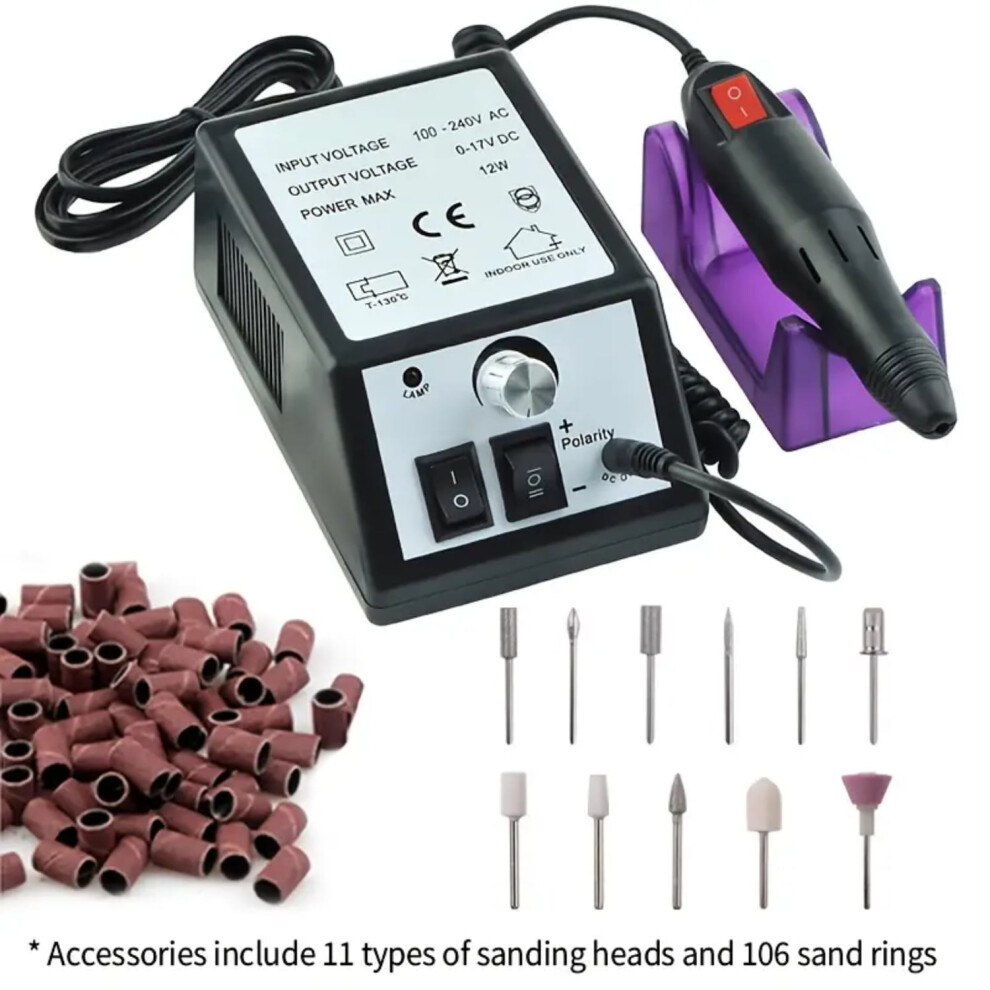 Electric Nail Drill 20000 RPM with 11 Bits