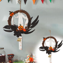 Ghirlanda di Halloween in stile scuro per decorazioni domestiche, 1 pezzo