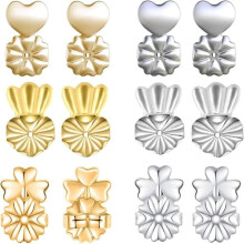 Earring Lifters Adjustable Secure Backs 6 Pairs