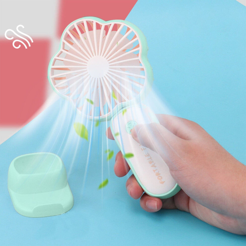 Lucky Handheld Fan Usb Rechargeable Quiet Green 9023022713445