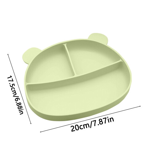 Kids silicone suction plate bear shape 1 piece 2