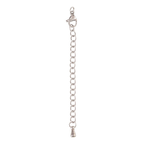 Stainless Steel Chain Extender with Lobster Clasp 20 pcs