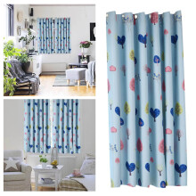 Federra blue heart eyelet curtains 39"x79"