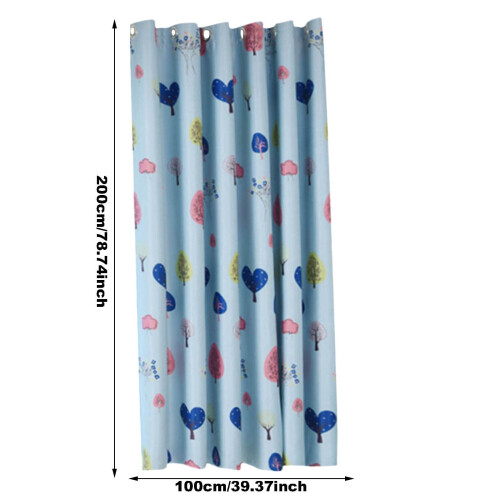 Federra blue heart eyelet curtains 39"x79" 2