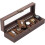 Watch case for storage and display, PU and wood-patterned 5