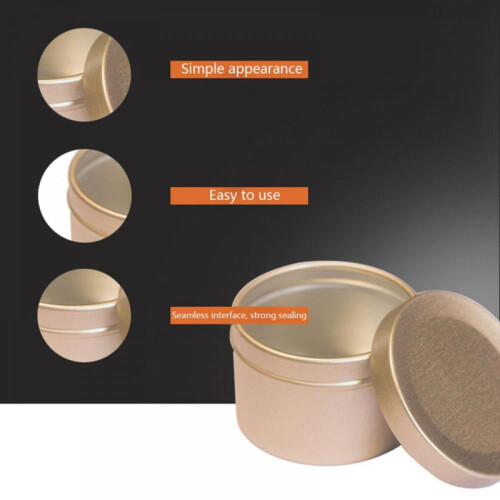 Candle tins round metal with lids 10 pack 2