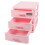 Plastic Jewelry Storage Box Pink 3-Compartment 5