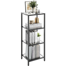 Tempered Glass Standing Shelf Gold 5-Tier