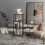 Tempered Glass Standing Shelf Gold 5-Tier 2