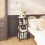 Tempered Glass Standing Shelf Gold 5-Tier 5
