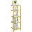 Tempered Glass Standing Shelf Gold 5-Tier 8