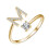 Εξατομικευμένο δαχτυλίδι Fridja Jewelry με ρυθμιζόμενο αρχικό γράμμα και επιχρυσωμένο 6