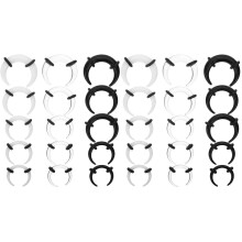 30 pezzi di anelli per il naso a forma di corno, kit di anelli per setto nasale, dilatatori per orecchie, piercing per il corpo, gioielli, piccoli