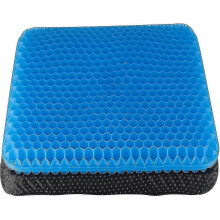 new Double Thick Gel Seat Cushion with Non-slip Cover, Breathable Honeycomb Design for Pressure Relief and Back Pain Relief