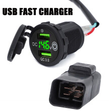 USB QC3.0 hurtigladerrelé for Kawasaki Versys650 1000 VersysX300 Ninja400/650